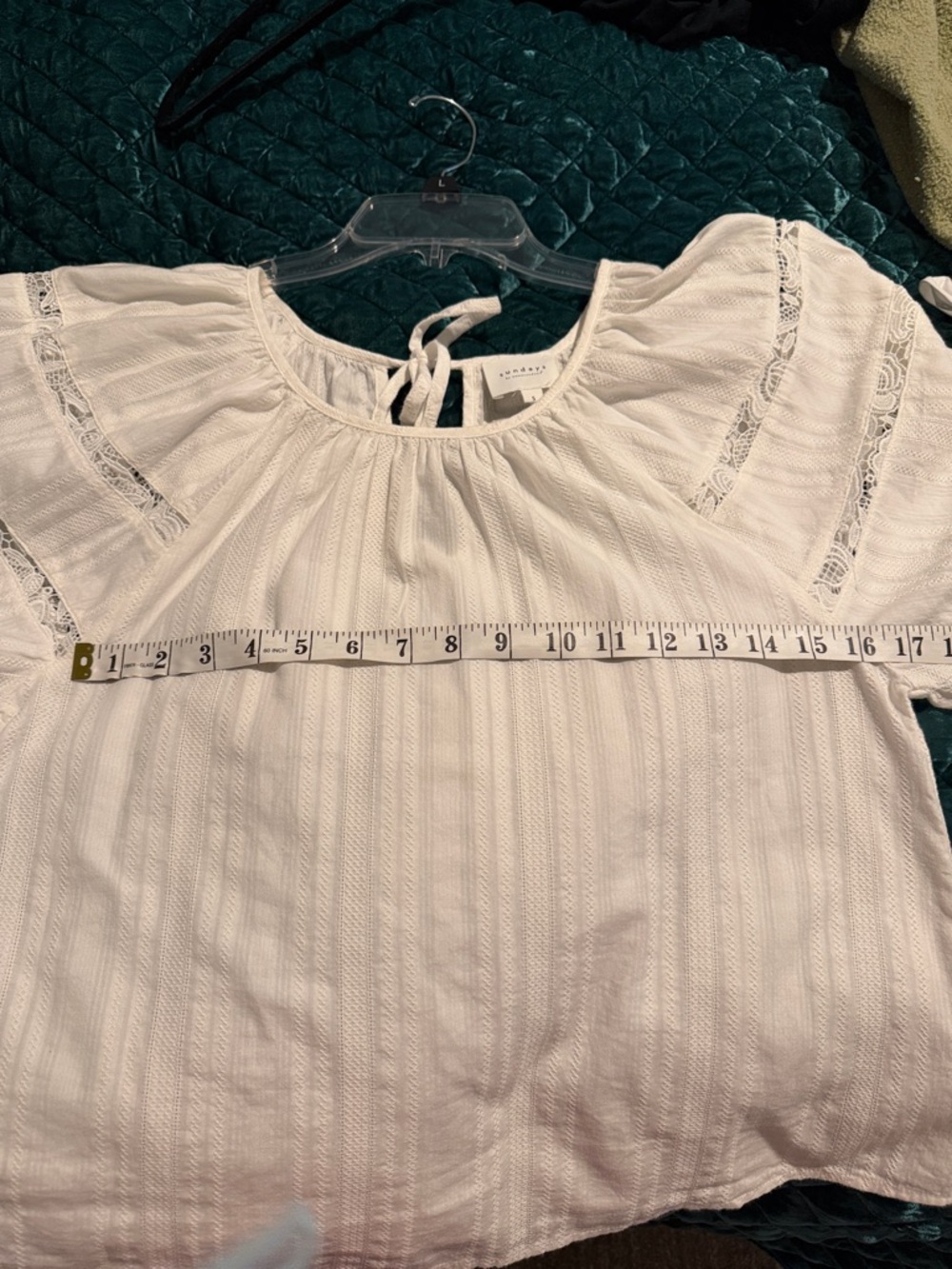 sundays Cream Boho Puff-Sleeve Peasant Top - Picture 5 of 7